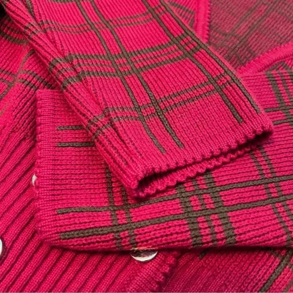Vintage Hasting and Smith Holiday Knit Sweater‎ Cardigan Medium Oversized Cozy